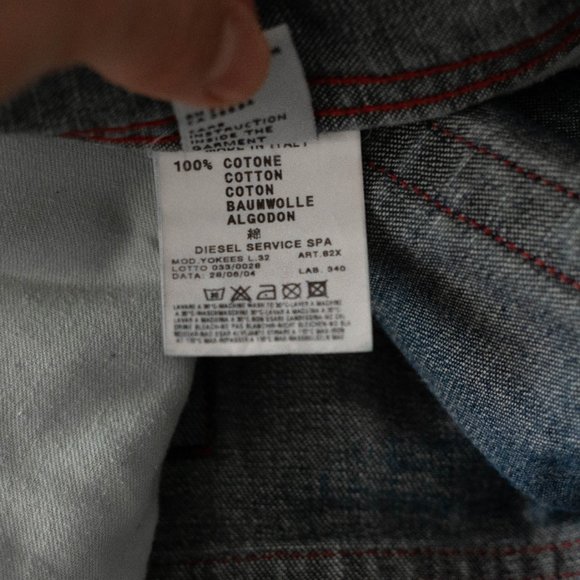Diesel Industry Mens Yokees Medium Wash Size 33 - Picture 10 of 11